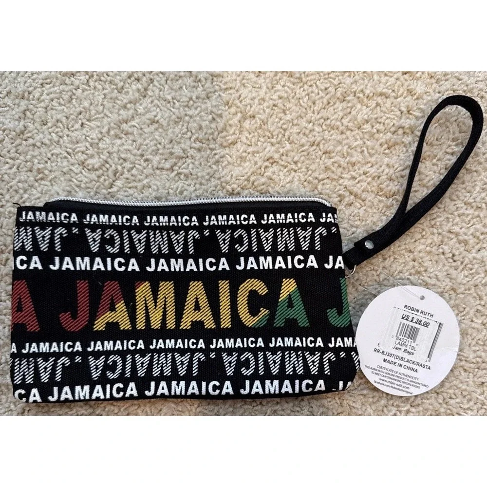 Robin Ruth Original Jamaica Wristlet Bag Zippered Strap Pockets Travel‎ Purse